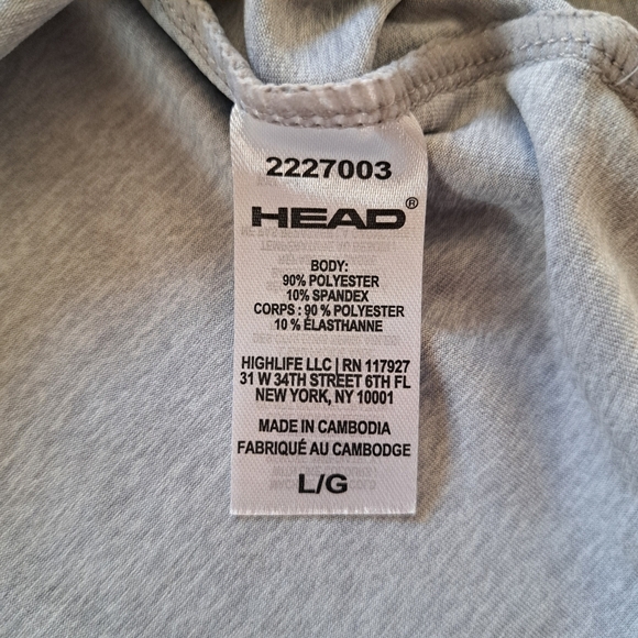 Head Active Short Sleeved Tee Women's Large Grey Workout Top NWT - Picture 7 of 10